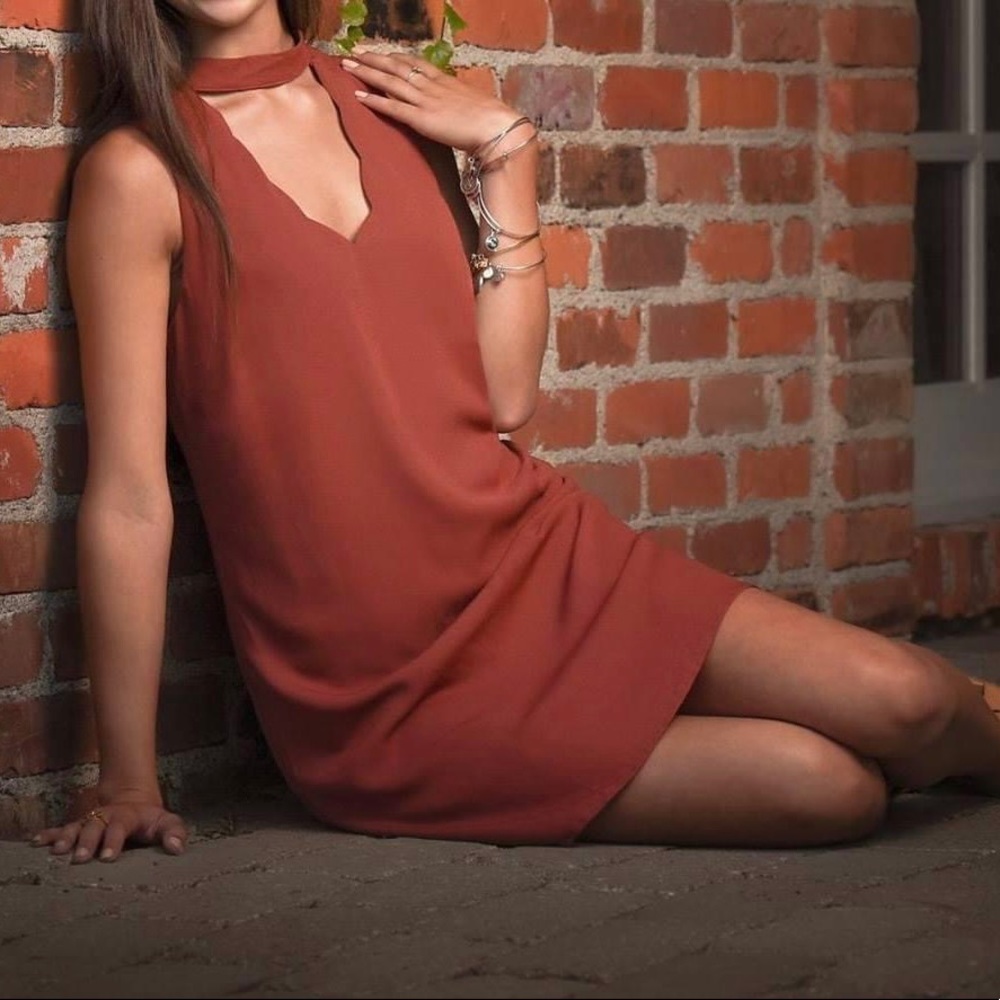 Burnt Orange Dress, Size Small! Worn once!